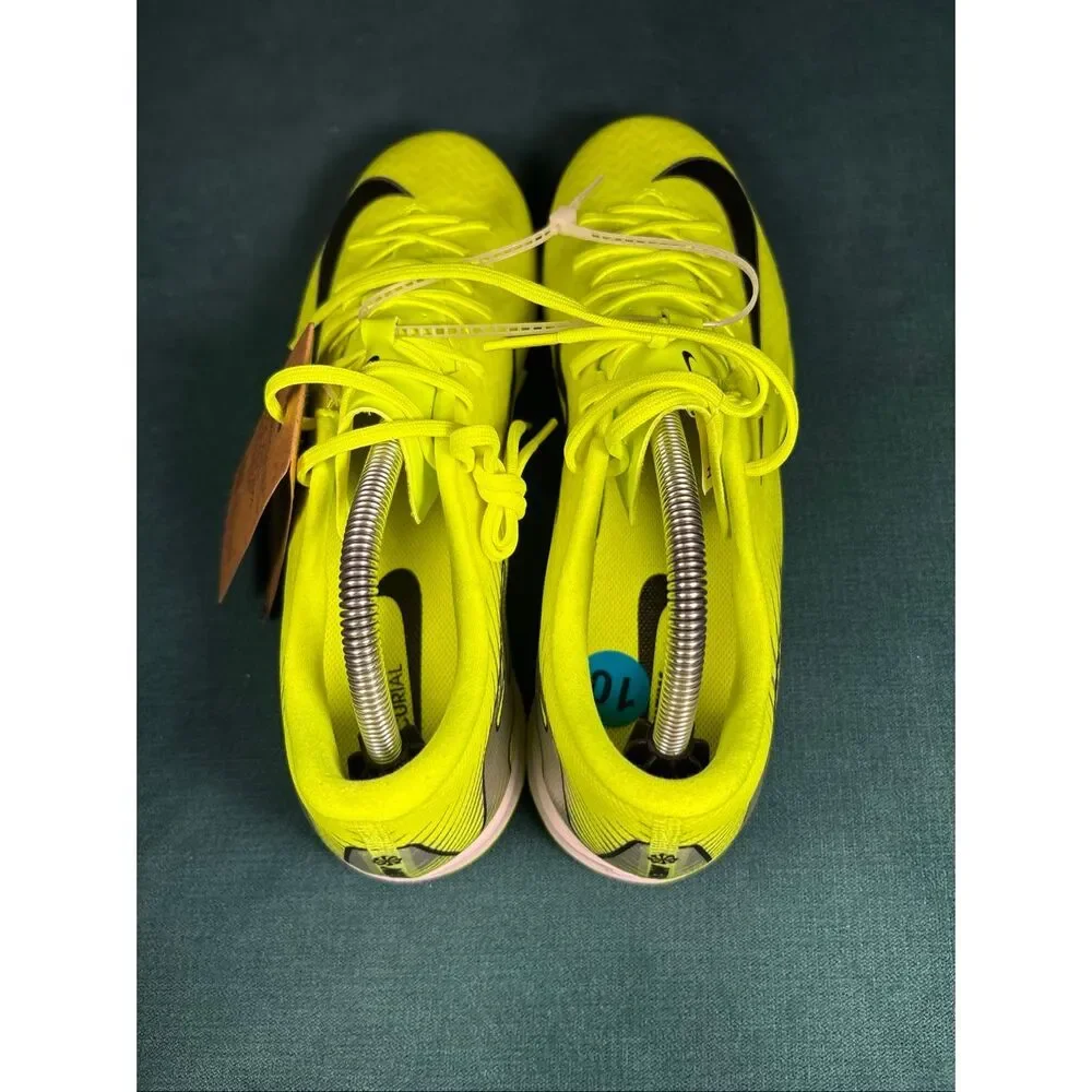 Nike Air Zoom Mercurial Vapor 15 Academy IC Volt Black Indoor Soccer Shoes New M
